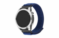 Nylonový řemínek FIXED Nylon Sporty Strap pro Garmin QuickFit 22mm, tmavě modrý