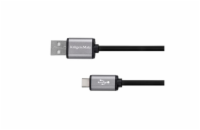 Kabel KRUGER & MATZ KM1240 Basic USB/USB-C 1,8m Black