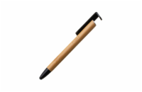 Propiska 3v1 se stylusem a stojánkem FIXED Pen, antibakteriální povrch, bambusové tělo