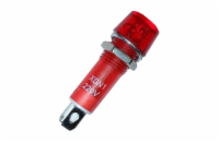 Kontrolka kulatá 230V s doutnavkou, červená do otvoru 10mm XDN1