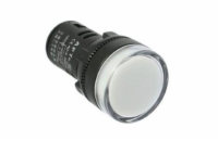 Kontrolka kulatá 230V LED bílá 29mm HADEX