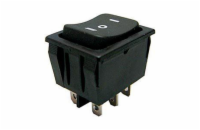 Přepínač kolébkový   3pol./6pin  (ON)-OFF-(ON) 250V/15A černý