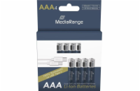 MediaRange nabíjecí USB-C Li-Ion baterie Micro AAA, 1,5V, 500 mAh, 4ks