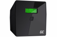 Green Cell Nepřerušitelný zdroj napájení UPS 1000VA 600W s LCD displejem | VERZE EU | 2x Schuko 2x IEC zásuvky