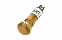 Kontrolka kulatá 230V s doutnavkou, žlutá do otvoru 10mm HADEX