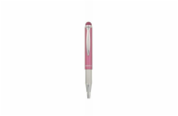 46617 Kuličkové pero "Telescopic Metal Stylus", modrá, 0,24 mm, teleskopické, kovové, růžové tělo, Z