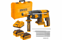 Ingco CRHLI202287 AKU Kladivo vrtací 26mm, vč. baterie 2ks a nabíječky