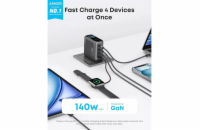 Nabíječka do sítě Anker 140W, 3xUSB-C, 1x USB-A šedá