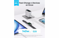 Nabíječka do sítě Anker 140W, 3xUSB-C, 1x USB-A stříbrná