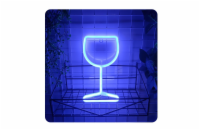 DeTech Dekorační LED světlo - modrá neonová sklenice na víno Stylové dekorační LED světlo ve tvaru neonové sklenice na víno. Napájení přes USB nebo 3× AA baterie. Bezpečné plastové provedení bez zahř