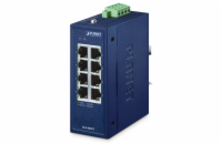 Planet IGS-800T Kompaktní Průmyslový Switch 8x1Gb RJ45, -40 +75°C, IP30, EFT+ESD, 9-48VDC, fanless