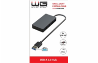 WG - HUB USB-A na 4x USB-A, USB 3.0, 5Gbps, černá