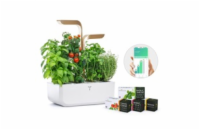 Véritable CONNECT - Smart automatický květináč s regulací osvětlení, bílá-champagne + 4 bylinkové náplně