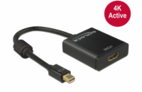 Delock adaptér mini Displayport 1.2 samec > HDMI samice 4K aktivní černý