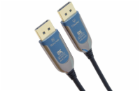 PremiumCord 8K Optický DisplayPort 1.4 přípojný kabel M/M, zlacené konekt. 50m