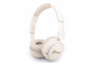 Guess Script Metal Logo Bezdrátová Sluchátka - béžová Bezdrátová sluchátka s kovovým nápisem Guess v elegantním script stylu. Ideální volba pro každodenní poslech, telefonování i jako módní doplněk.
