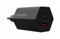 CANYON charger HEXAGON 65 GaN 65W 2xPD 1xQC EU Black