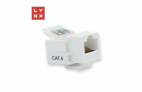 LYNX keystone UTP Cat6, samozařezávací, 90stp., bílý
