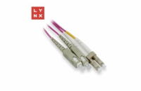 LYNX duplexní patch kabel MM, OM4, LC/SC, 50/125µm, 0,5m