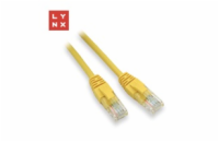 LYNX UTP patch kabel Cat5e, PVC, CCA, 0,5m, žlutý (balení obsahuje 10ks)