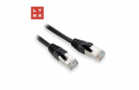 LYNX FTP patch kabel Cat5e PVC, CCA, 1m, černý (balení obsahuje 10ks)