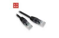 LYNX UTP patch kabel Cat5e, PVC, CCA, 20m, černý
