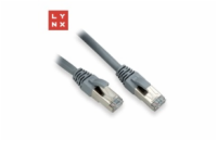LYNX FTP patch kabel Cat6, PVC, 1m, šedý (balení obsahuje 10ks)