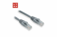 LYNX UTP patch kabel Cat6, PVC, 0,3m, šedý (balení obsahuje 10ks)