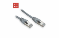 LYNX FTP patch kabel Cat5e PVC, CCA, 0,5m, šedý (balení obsahuje 10ks)