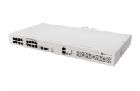 MikroTik Switch/Router CRS418-8P-8G-2S+RM, 8x GbE, 8x GbE PoE+ (150 W), 2x SFP+, USB 3.0, RouterOS, L5, Rack