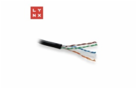 LYNX UTP kabel, Cat6, PE (Fca), celoměděný, venkovní, černý, box 305m
