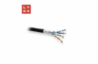 LYNX FTP kabel, Cat5e, PE (Fca), 0,5mm, celoměděný, venkovní, černý, box 305m