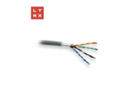 LYNX FTP kabel, Cat5e, LSZH, 0,5mm, celoměděný, vnitřní, šedý, box 305m