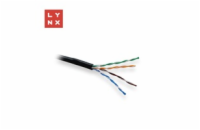 LYNX UTP kabel Cat5e, PE (Fca), celoměděný, venkovní, černý, box 305m