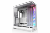 NZXT skříň H9 Flow RGB dvoukomorová ATX / 1x140 RGB mm / 1x 120mm RGB fan  / prosklená / bílá