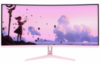 AROZZI NOVA herní monitor 34" 34T2K165 Pink/ LED/ 3440x1440/ 165Hz/ VA/ 4000:1/ 1ms/ 2xHDMI/ 2xDP/ růžový