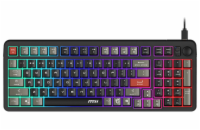 MSI herní klávesnice FORGE GK110/ drátová/ RGB podsvícení/ USB/ CZ+SK layout