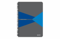 Leitz zápisník Office A5 s kartonovými deskami, drátěná vazba, čtverečkovaný