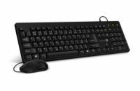 Connect IT Combo drátová klávesnice + myš, CZ/SK - černá Kancelářský set s CZ/SK lokalizací a odolnými membránovými klávesami. Drátová klávesnice i myš s dlouhým kabelem, tichým chodem a životností a
