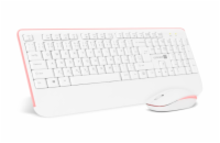 Connect IT Combo bezdrátová klávesnice + myš (+1x AAA +1x AA baterie) CZ/SK - bílá/růžová Stylový bezdrátový set CKM-7801-CS v bílo-růžovém designu s CZ/SK lokalizací, 13 multimediálními klávesami, t