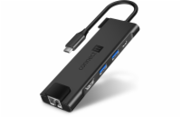 Connect IT USB-C hub, 5v1 (USB-C,2xUSB-A,HDMI,RJ45) - černá Kompaktní USB-C hub CHU-8020-AN 5v1 s HDMI, 2× USB-A, RJ45 a Power Delivery. Ideální na cesty i do kanceláře, rozšíří konektivitu vašeho no