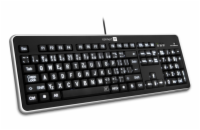 Connect IT LED bíle podsvícená klávesnice s velkým fontem, USB - černá Plnohodnotná klávesnice CI-71 s velkým fontem a bílým LED podsvícením pro pohodlné psaní i ve tmě. Stylová, dobře čitelná a snad
