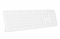 Connect IT Chocolate WhiteStar kancelářská podsvícená klávesnice, CZ/SK - bílá Elegantní bílá klávesnice Connect IT Chocolate WhiteStar CKB-5052-CS s CZ/SK layoutem a tichým chodem nabízí  bílé podsv