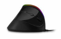 Connect IT Herní RGB ergonomická vertikální drátová myš - černá Ergonomická RGB myš Connect IT CMO-2800-BK navržená pro prevenci karpálního tunelu nabízí přirozený úchop, vysokou přesnost s až 3200 D