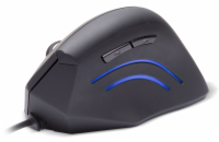 Connect IT For Health ergonomická vertikální drátová myš - černá Ergonomická vertikální myš CMO-2500-BK s 6 tlačítky a volitelným DPI až 1600. Snižuje únavu zápěstí a působí preventivně proti syndrom