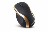 Connect IT bezdrátová laserová myš WM2200 (+2x AAA baterie) - zlatá Stylová bezdrátová laserová myš Connect IT CI-260 s rozlišením 1000 DPI, ergonomickým úchopem, rozšířenou sestavou tlačítek a elega