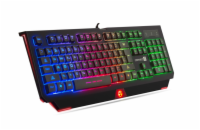 Connect IT Battle Rnbw klávesnice pro hráče - černá Herní klávesnice CONNECT IT BATTLE RNBW CI-1129 s RGB podsvícením, 12 multimediálními klávesami a funkcí Anti-ghosting. Nabízí pohodlné hraní díky 