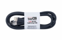 WG - Datový kabel Lightning na USB-A, 1 metr, černá