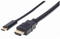 Manhattan kabel USB-C na HDMI, 2m, černá