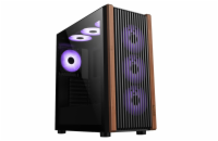 1stCOOL skříň G6 Noble, Mid Tower, ATX, AU, Průhledná Bočnice, 4x 120mm ARGB Fan, Černá